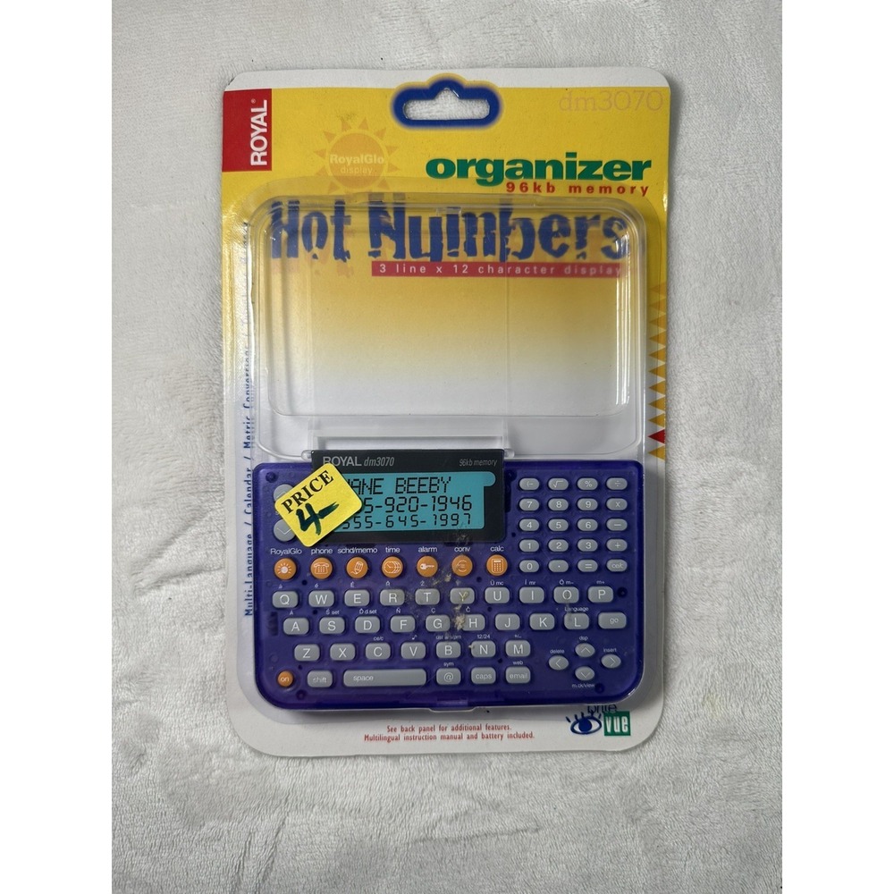 Royal Organizer dm3070, 96kb Memory - Rare Purple Version - New & Sealed
